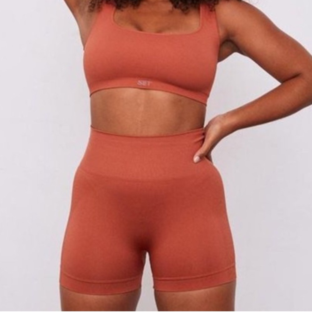 SET Active Spritz Sculptflex High Waist Seamless Biker Shorts -‎ XSmall